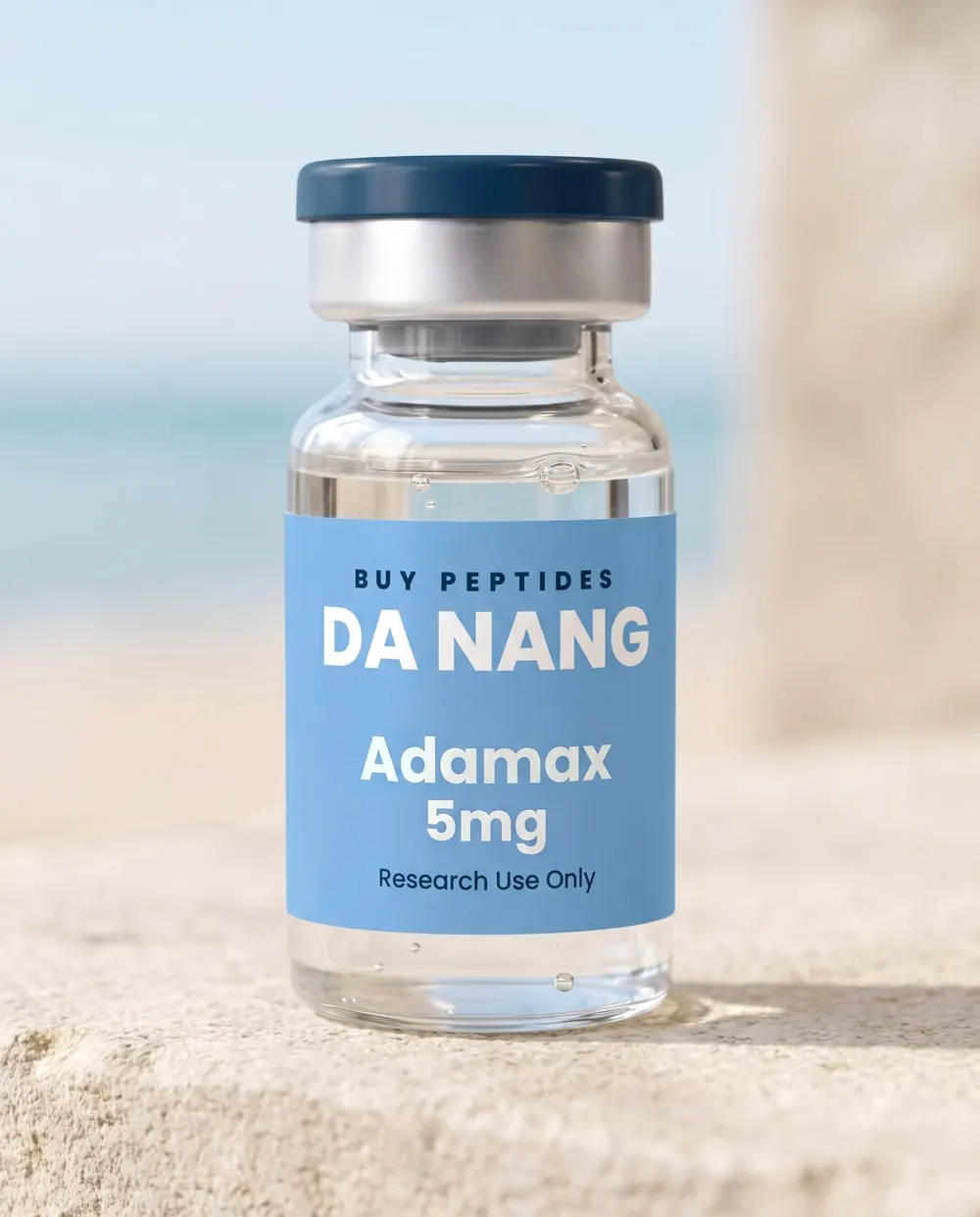Adamax 5mg research vial with the Buy Peptides Da Nang label