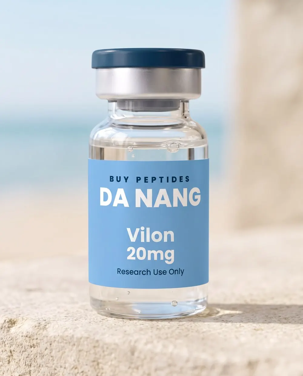 Vilon 20mg research vial with the Buy Peptides Da Nang label